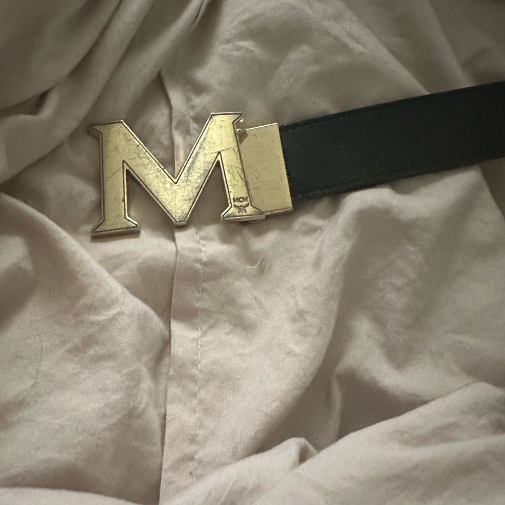MCM Black and Gold Belt Bag Quilted Luxury